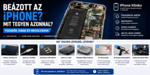 Beázott iPhone belső korrózióval és oxidációval az alaplapon