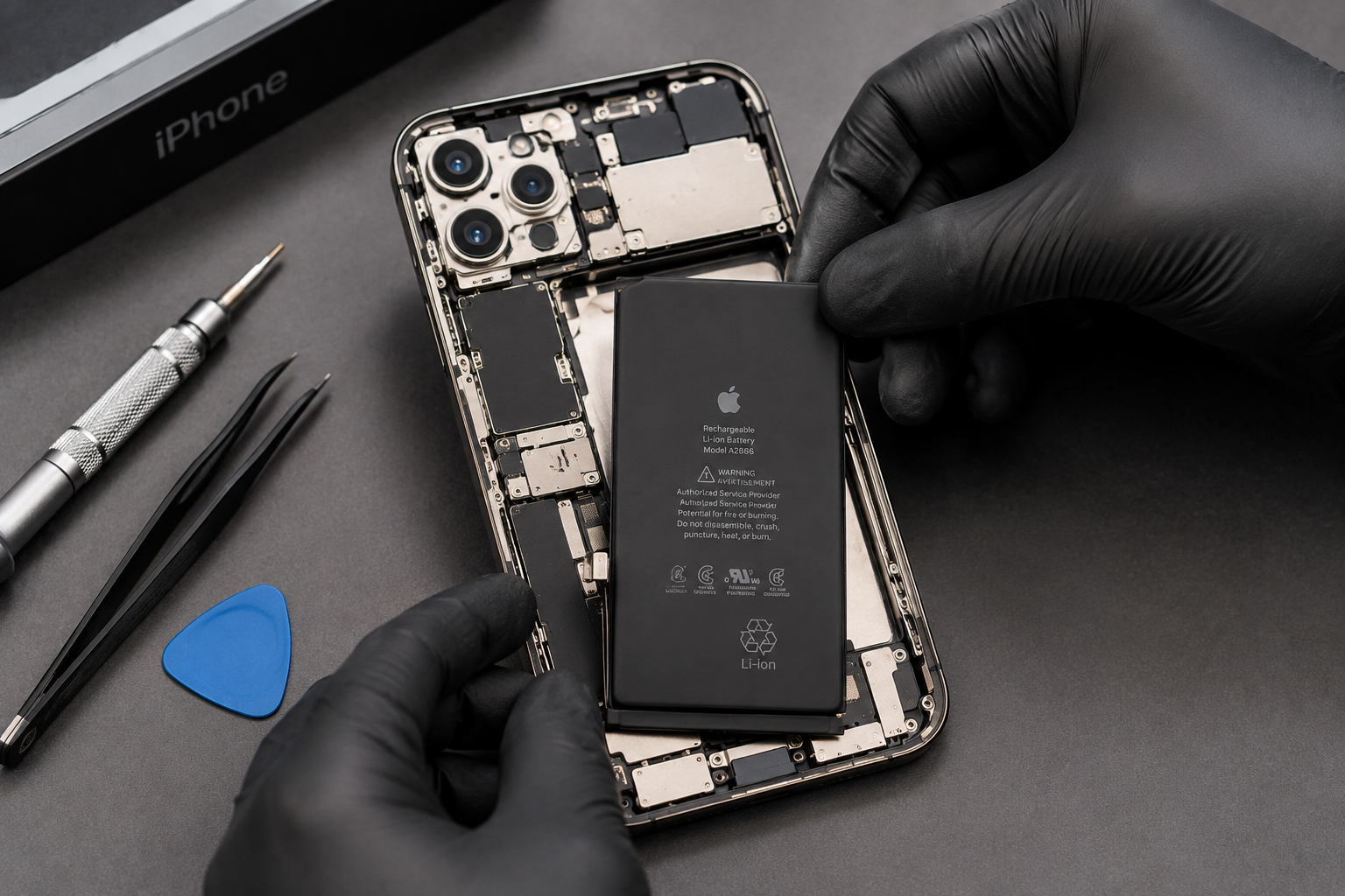iPhone 16 akkumulátor csere