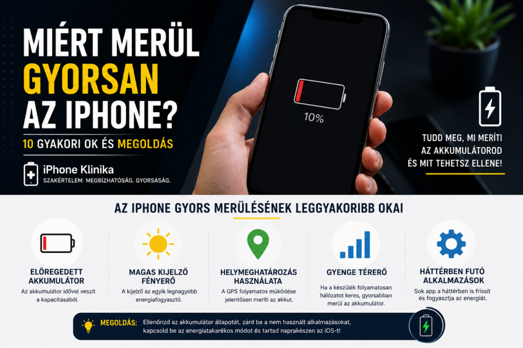 Miért merül gyorsan az iPhone? Az akkumulátor gyors merülésének leggyakoribb okai