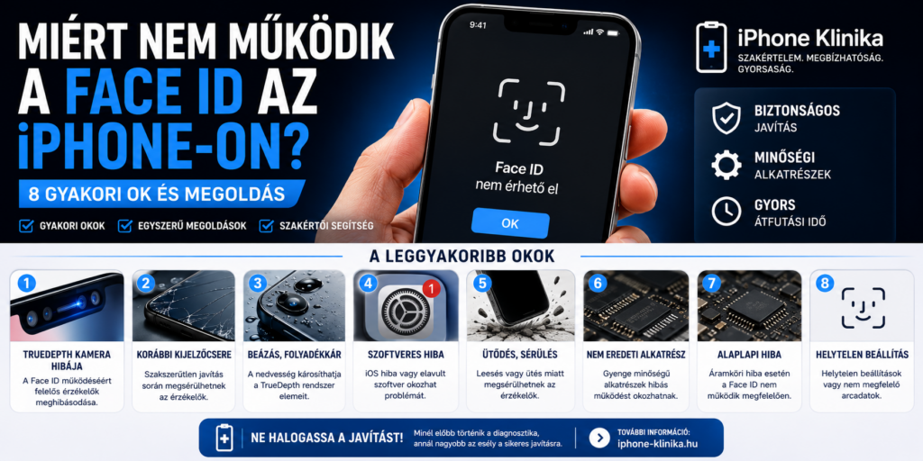 Miért nem működik a Face ID az iPhone-on? Gyakori hibák és megoldások