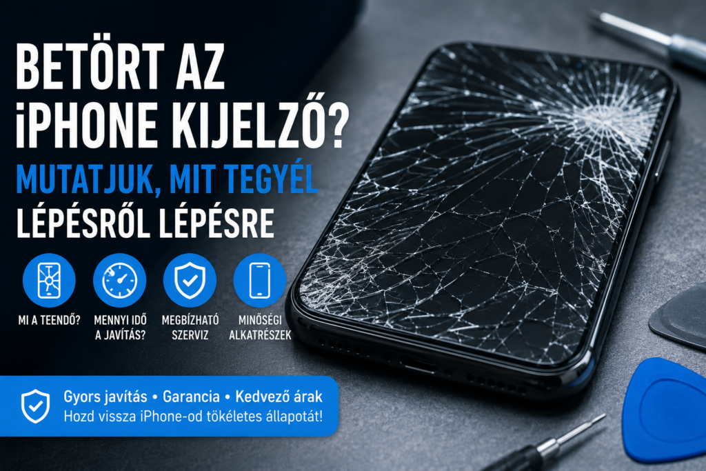 Betört iPhone kijelző – útmutató, mit tegyél kijelzőcsere előtt